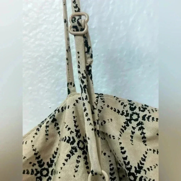 levi's Clea Dress Cotton Tiered Adjustable Straps Sz L‎ in Textured Stars Safari - Picture 7 of 13